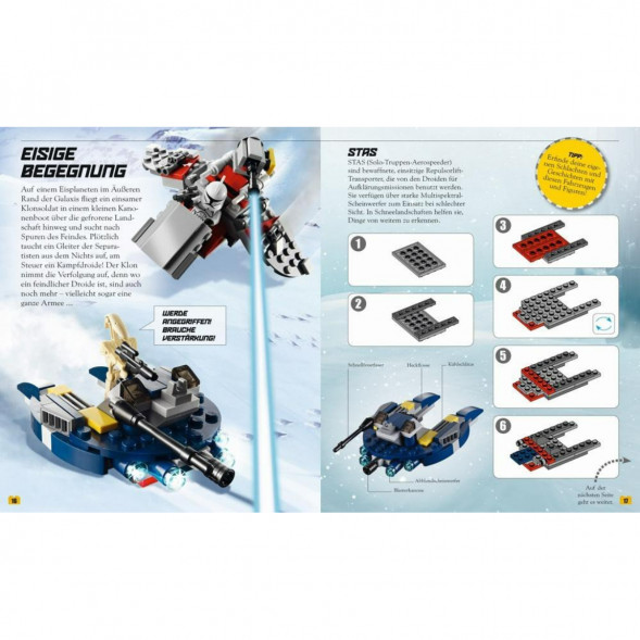 Книга и набор кубиков LEGO Star Wars Buch &amp;amp; Steine-Set Fur 8 einmalige Lego Modelle! в Иркутске