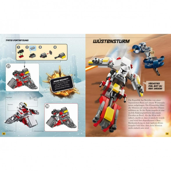 Книга и набор кубиков LEGO Star Wars Buch &amp;amp; Steine-Set Fur 8 einmalige Lego Modelle! в Иркутске