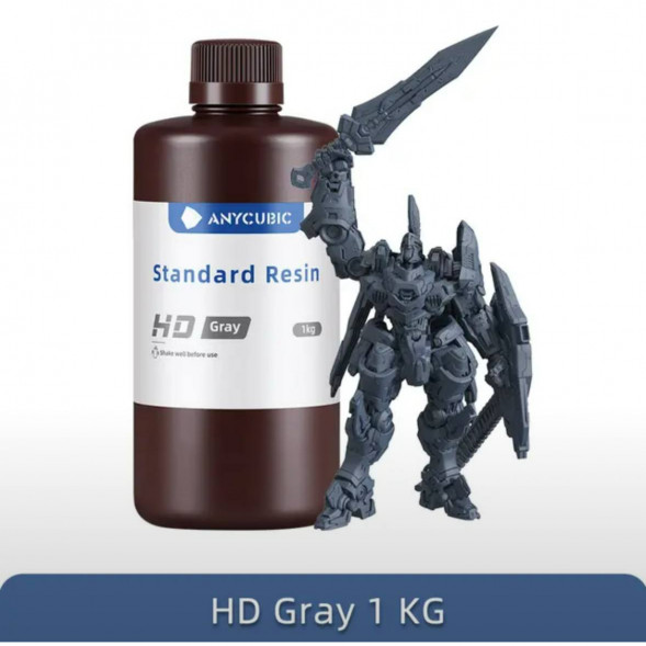 Смола для 3D печати ANYCUBIC Standart Resin HD Gray 1 Кг в Иркутске