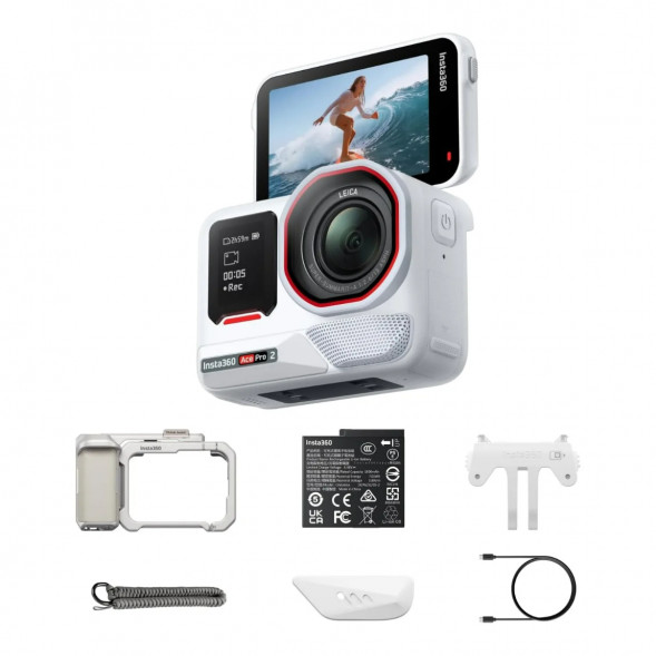 Экшн-камера Insta360 Ace Pro 2 Single Battery Xplorer Bundle, Arctic White в Иркутске