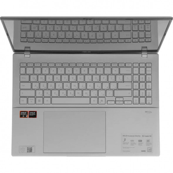 Ноутбук ASUS VivoBook S16 M3607KA-SH131 (16&amp;quot;, OLED, AMD Ryzen AI 5 330 2ГГц, 4 ядра, 16ГБ DDR5, 512ГБ SSD, AMD Radeon 820M, без ОС), серебристый в Иркутске