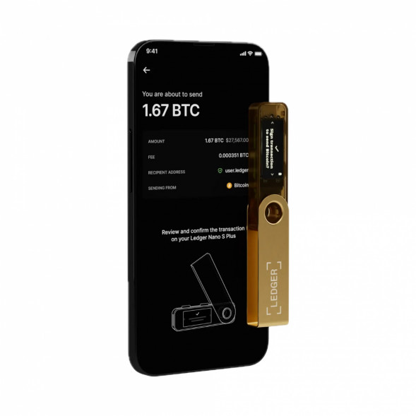 Криптокошелек Ledger Nano S Plus 1 шт., золотой в Иркутске