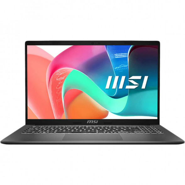 Ноутбук MSI Modern 15 F1MXG-1281RU (15.6&amp;quot;, IPS, Intel Core 5 120U, 10 ядер, 16 ГБ DDR5, SSD 512 ГБ, Intel Iris Xe Graphics, Windows 11), чёрный в Иркутске