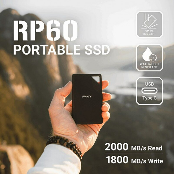 Внешний диск SSD PNY RP60 (PSDOGS3060-1TB-RB), 1TB в Иркутске