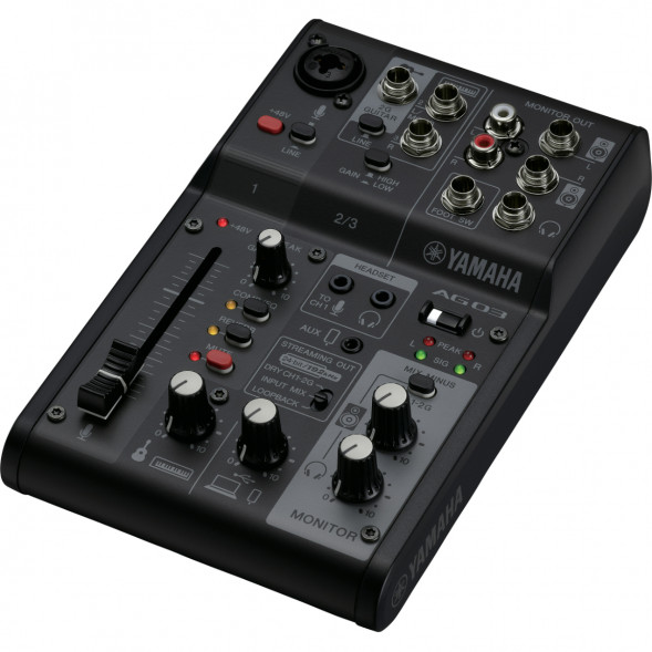 Микшер для стриминга Yamaha AG03MK2 LSPK Live Stream Black с аксессуарами в Иркутске