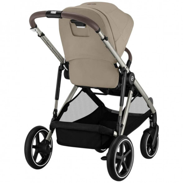 Детская коляска Cybex Gazelle S TPE Almond Beige с корзиной и дождевиком в Иркутске