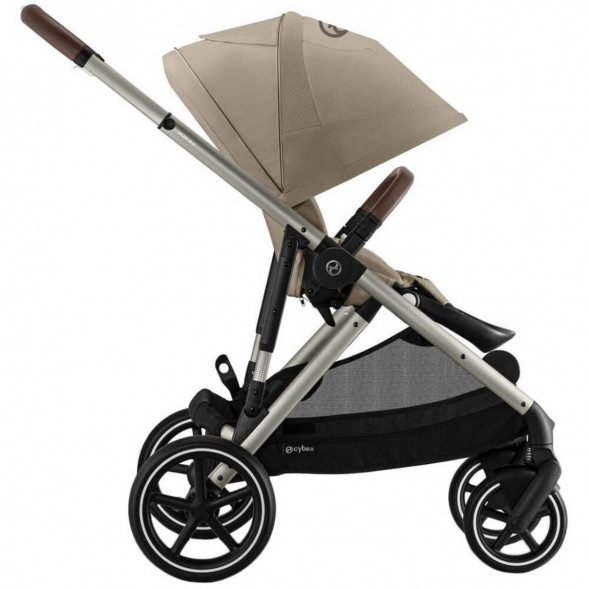 Детская коляска Cybex Gazelle S TPE Almond Beige с корзиной и дождевиком в Иркутске
