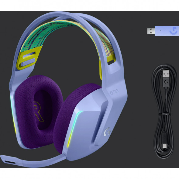 Игровая гарнитура Logitech G733 RGB Lightspeed Wireless, сиреневый в Иркутске