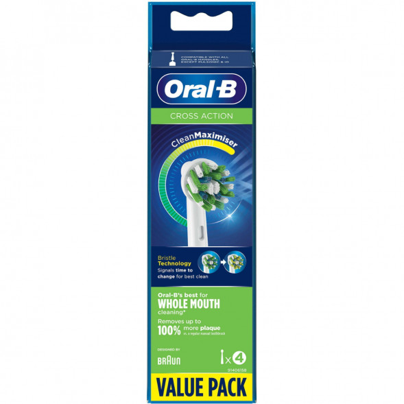 Насадки на зубные щетки Oral-B Cross Action, 4 шт. в Иркутске